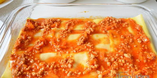Рецепт лазаний с мясома