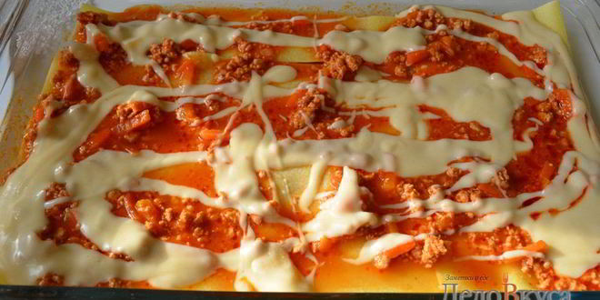 Рецепт лазаний с мясома