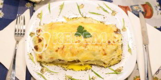 Рецепт лазанья с рыбой