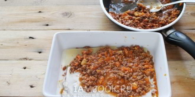Рецепт мясная лазанья