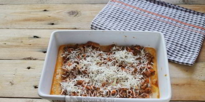 Рецепт мясная лазанья