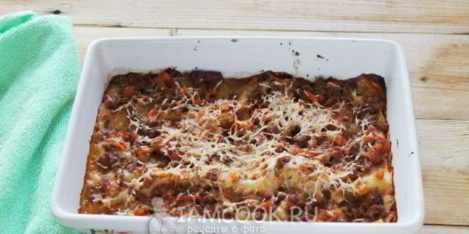 Рецепт мясная лазанья