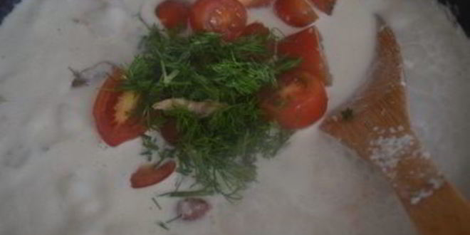 Рецепт черная паста со сливочной форелью