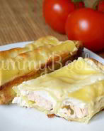 Каннеллони с филе семги