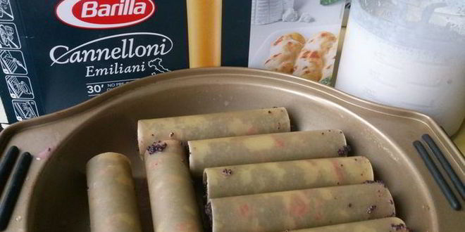 Рецепт каннеллони с маково-вишневой начинкой