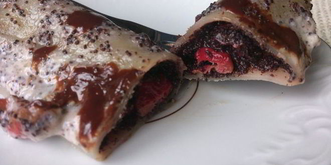 Рецепт каннеллони с маково-вишневой начинкой