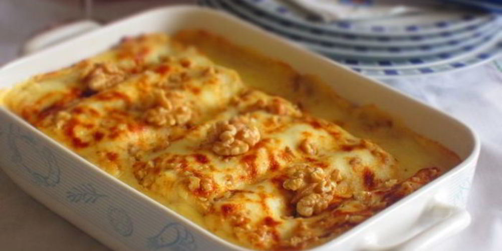 Как приготовить каннелони с козьим сыром и орехами под соусом бешамель