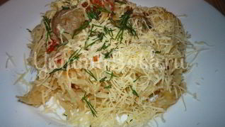 Рецепт Макароны Паутинка по-быстрому из мультиварки