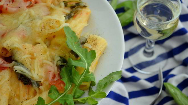 Рецепт Макароны по-тоскански с рукколой