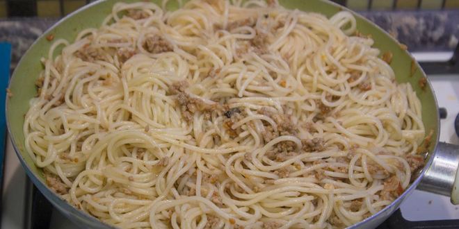 Рецепт макароны с говядиной и соусом болоньезе