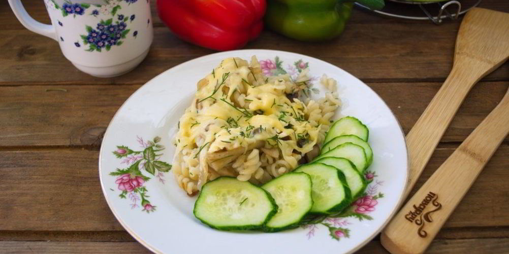 Как приготовить макароны с грибами в духовке