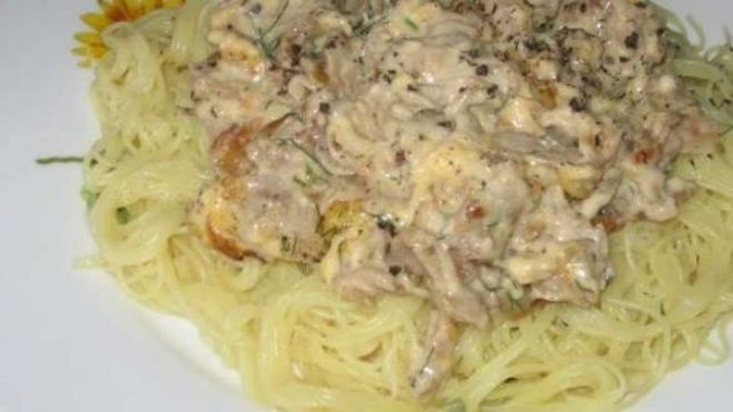 Рецепт Макароны с грибным соусом