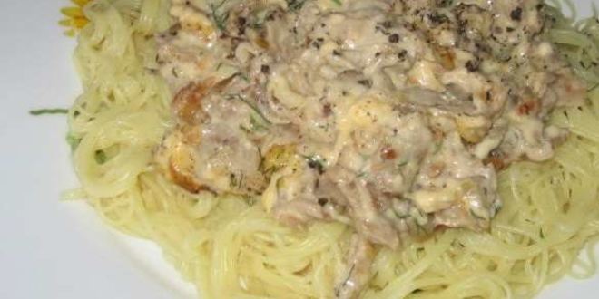 Рецепт макароны с грибным соусом