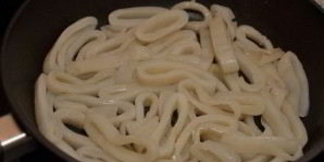 Рецепт макароны с кальмарами