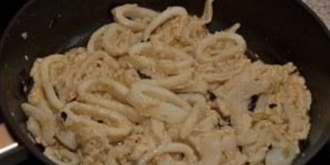 Рецепт макароны с кальмарами