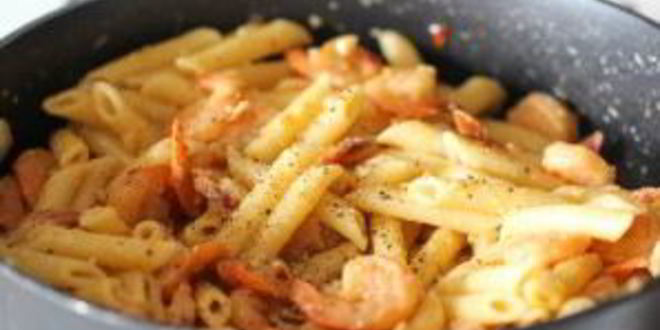 Рецепт макароны с креветками