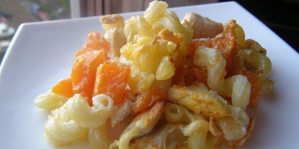 Как приготовить макароны с курицей и тыквой