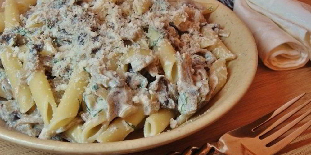 Рецепт макароны с грибным соусом