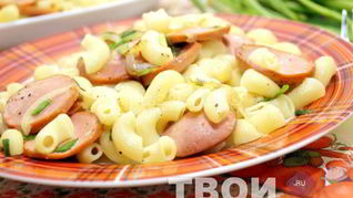 Рецепт Макароны с сосисками