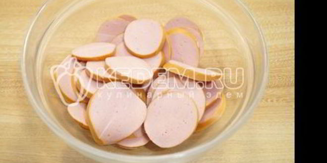 Рецепт макароны с сосисками