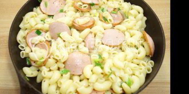 Рецепт макароны с сосисками