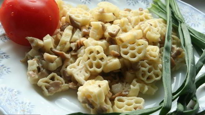 Рецепт Макароны с сушеными грибами
