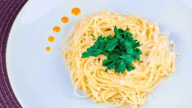 Рецепт Низкокалорийная паста Альфредо