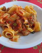 Паста Каламарата с рыбным соусом