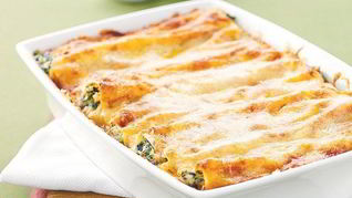 Рецепт Паста каннеллони с овощами с сыром и соусом бешамель