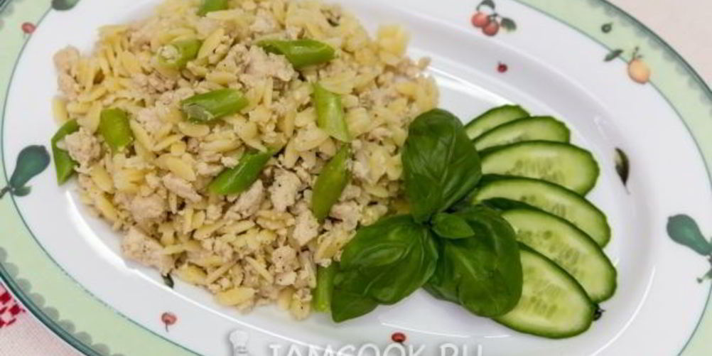Как приготовить паста орзо с фаршем и стручковой фасолью