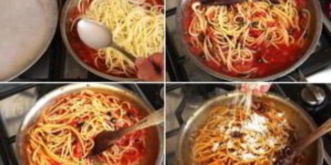 Рецепт паста с анчоусами и оливками