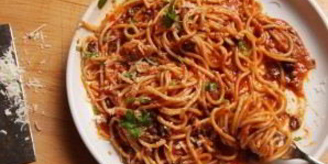 Рецепт паста с анчоусами и оливками