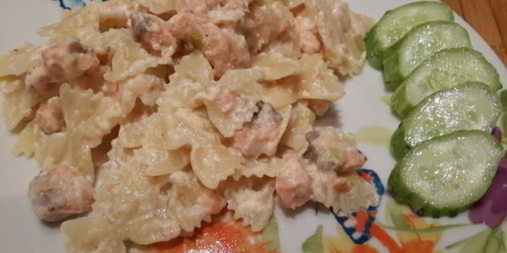 Как приготовить паста с красной рыбой в сливочном соусе