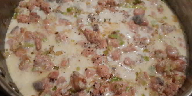 Рецепт паста с красной рыбой в сливочном соусе