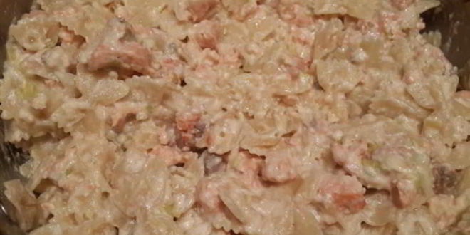 Рецепт паста с красной рыбой в сливочном соусе