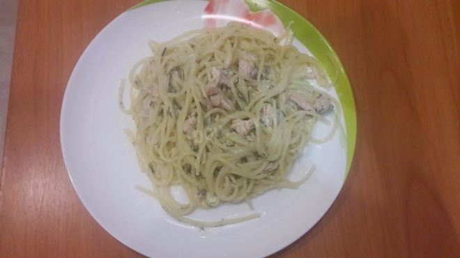 Рецепт Паста с красной рыбой