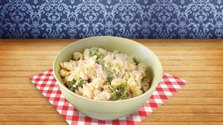 Рецепт Паста с курицей и брокколи в сливочном соусе