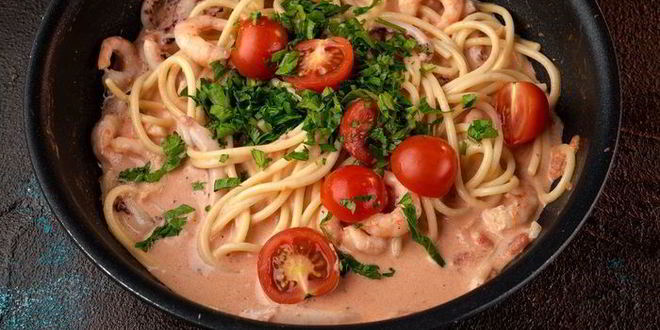 Рецепт паста с морепродуктами