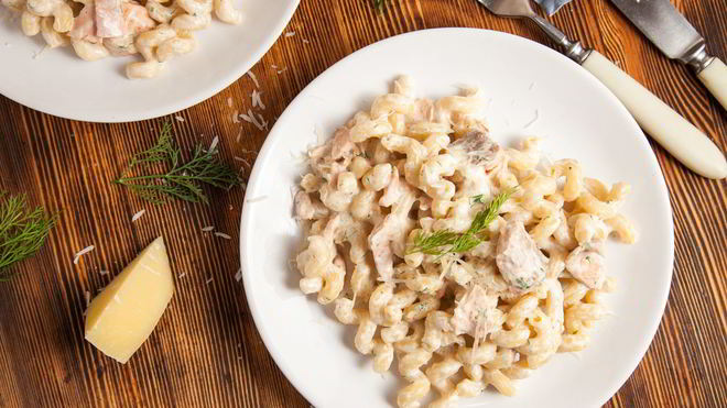 Рецепт Паста с семгой в сливочном соусе