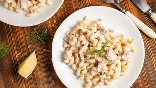 Рецепт Паста с семгой в сливочном соусе