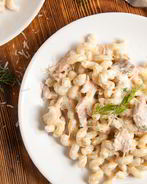 Паста с семгой в сливочном соусе