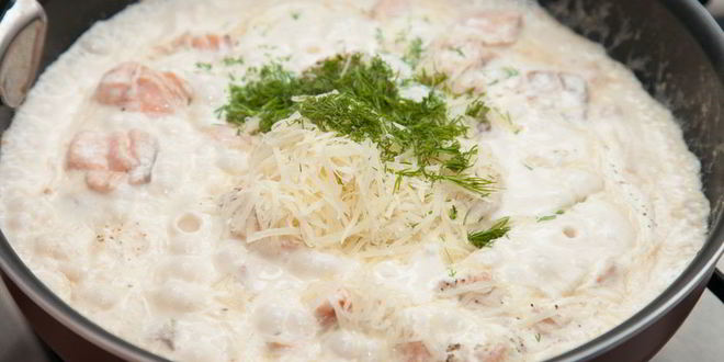 Рецепт паста с семгой в сливочном соусе