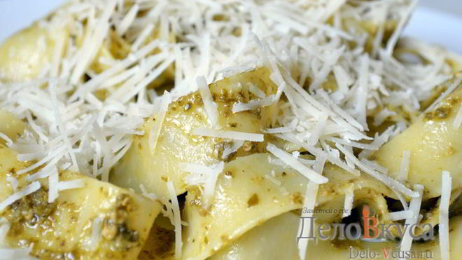 Рецепт Паста с соусом Песто и сыром Пармезан