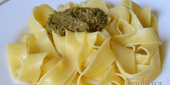Рецепт паста с соусом песто и сыром пармезан