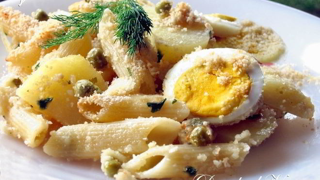 Рецепт Паста запеченная с овощами, яйцами и сыром