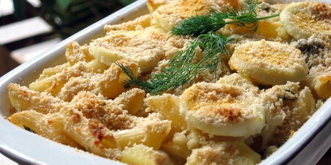 Рецепт паста запеченная с овощами, яйцами и сыром