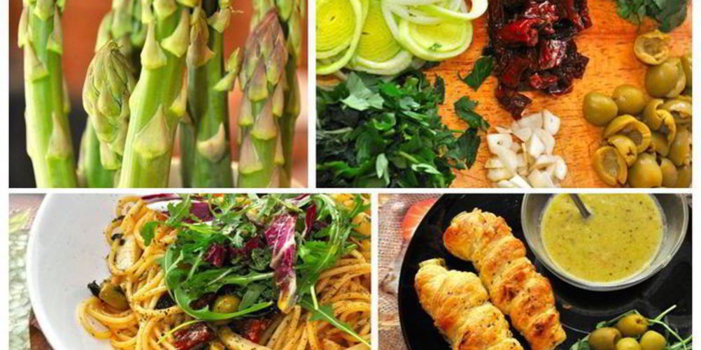 Как приготовить пизанская спаржа и оливковые спагетти