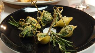 Рецепт Ракушки, фаршированные шпинатом