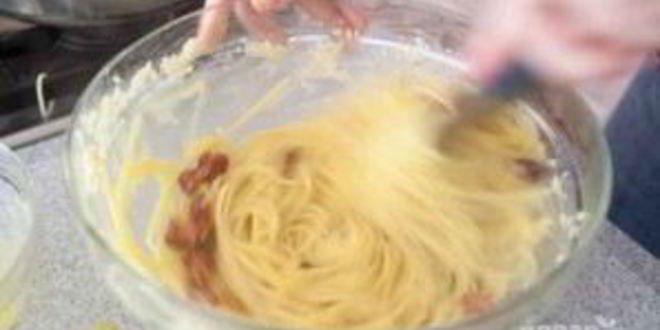 Рецепт спагетти карбонара с беконом