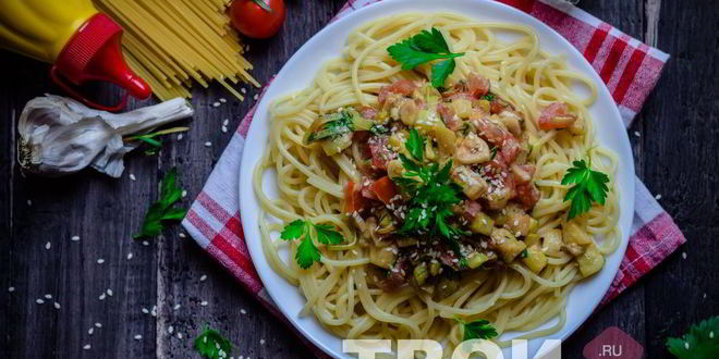 Рецепт спагетти с кабачками